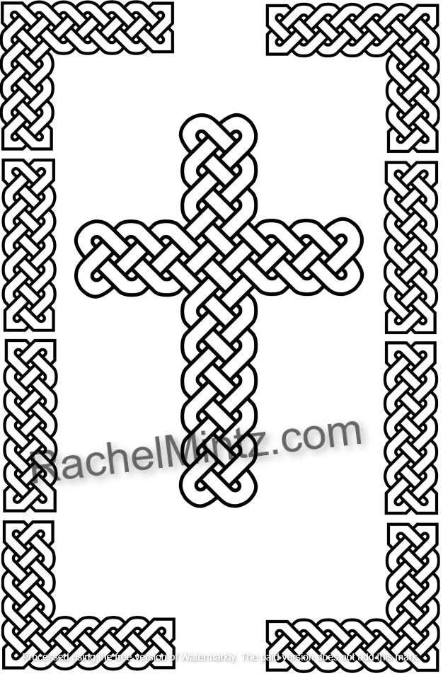 Celtic Pleasures - Seamless Abstract Art, PDF Coloring For Adults