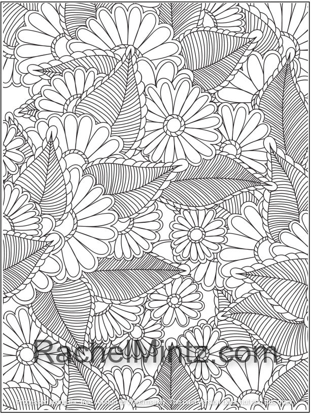 Flowers Paradise - PDF Coloring Book