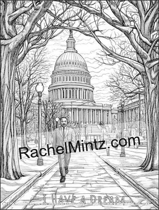 Martin Luther King Jr. Grayscale Coloring Book: Celebrate His Legacy (PDF Book)