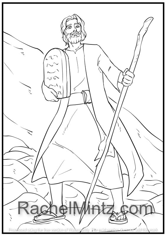 Passover Coloring Book + The Biblical Story (Printable PDF Book)