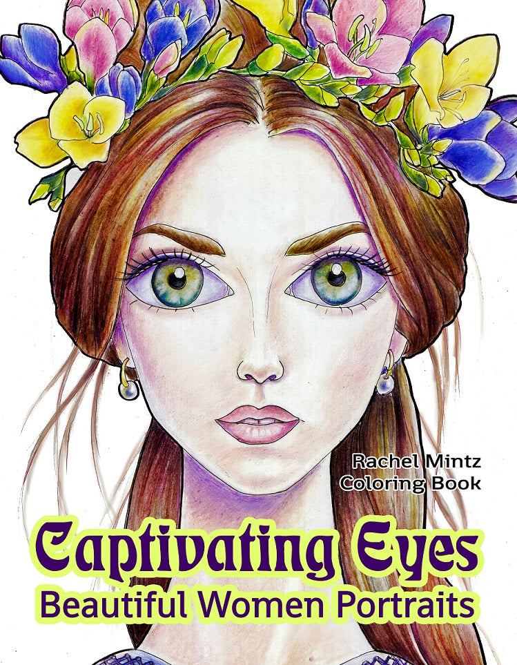 Coloring Book, Alluring Portrait, Coloring Book for Adults and