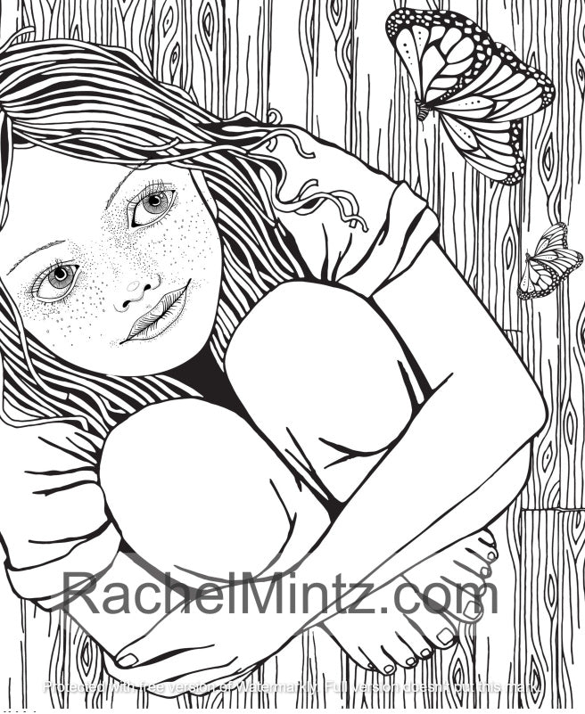 Childhood - Girls Moments Optimistic Mind Cleaning, Rachel Mintz PDF Coloring Book