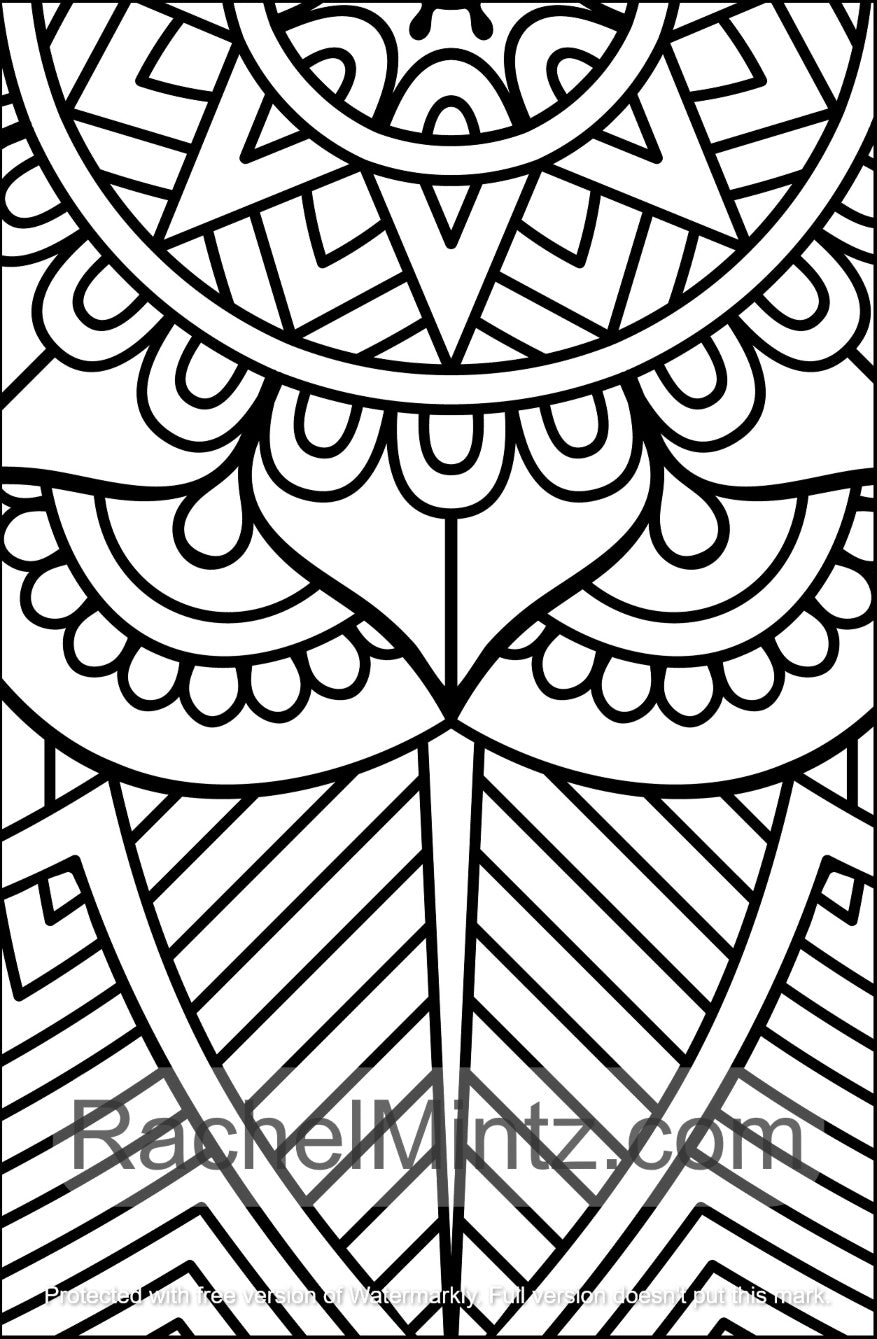 Close Up Mandala - Large Print Designs, Rachel Mintz PDF Coloring Book