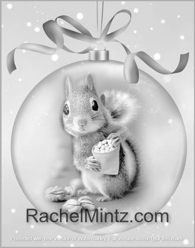 Furry Christmas Friends Coloring Book - Grayscale Noel Art Designs With Cute Kittens & Friends (PDF Book)