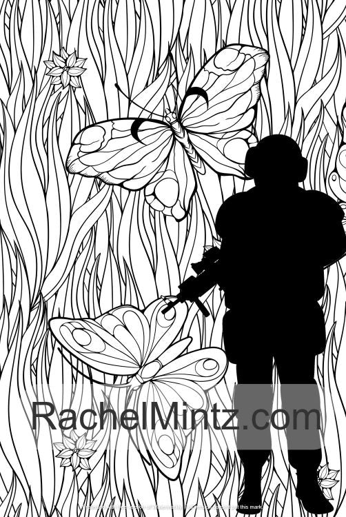Military Wife Coloring Book, Romantic & Patriotic Designs For Spouses and Girlfriends (Printable Book)