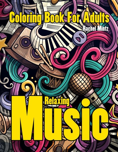 Relaxing Music - Musical Instruments With Anti Stress Mandala Designs (PDF Format Book)