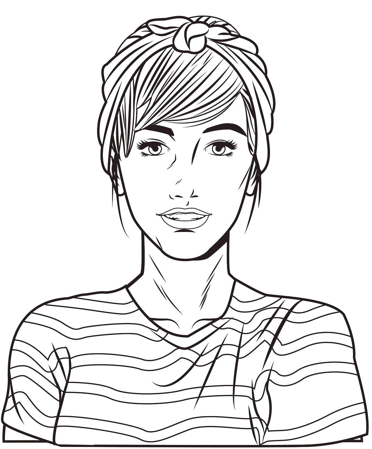 La Femme - Beautiful Attractive Girls Portraits Coloring (PDF Book)