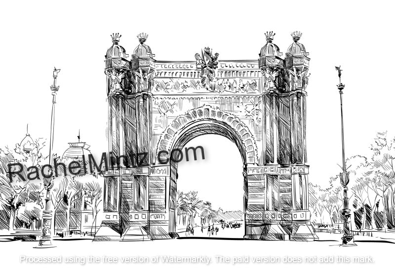 Backpacking Europe - Famous Urban Landscapes, PDF Coloring Book - European Monuments