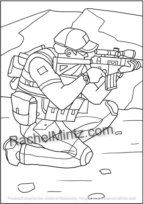 Black Ops - Military American Special Forces In Action, PDF Coloring Book