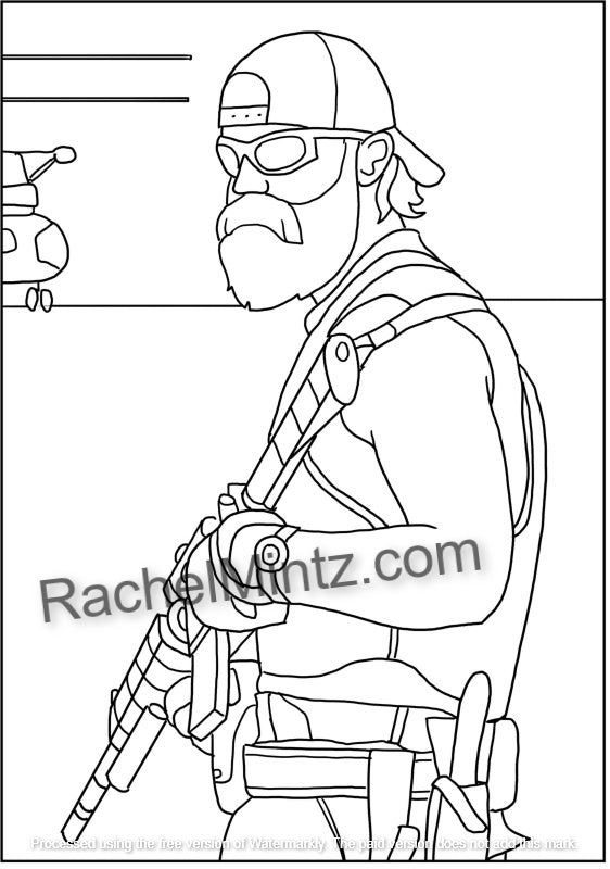 Black Ops - Military American Special Forces In Action, PDF Coloring Book