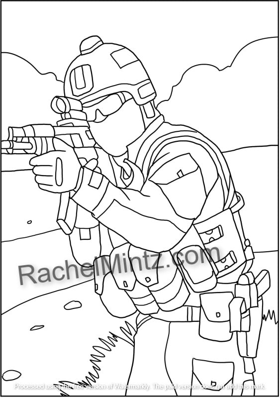 Black Ops - Military American Special Forces In Action, PDF Coloring Book