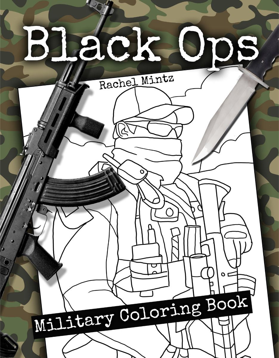 Black Ops - Military American Special Forces In Action, PDF Coloring Book