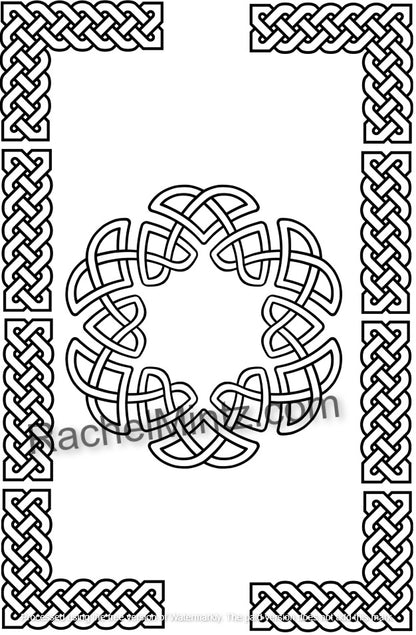 Celtic Pleasures - Seamless Abstract Art, PDF Coloring For Adults