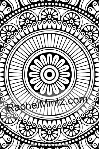 Ethnic Mandala - PDF Coloring Book: Anti Stress Oriental Decorative Mandala Pages