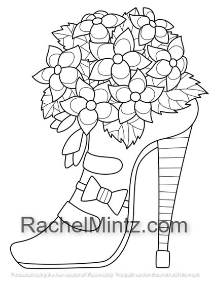 Happy Flowers Optimistic Coloring Book - Easy Relaxing Designs (PDF Book)