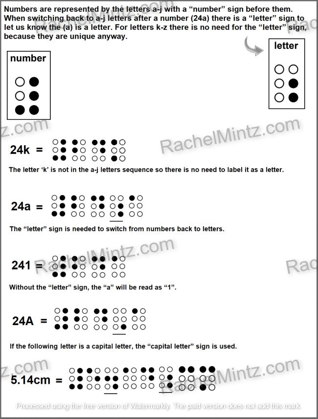 Beginners Braille Tutorial for The Sighted (Digital PDF Pages) Grade 1 ...