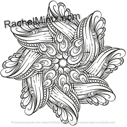 Mandala Stars - Stress Relieving Patterns Coloring (PDF Book)