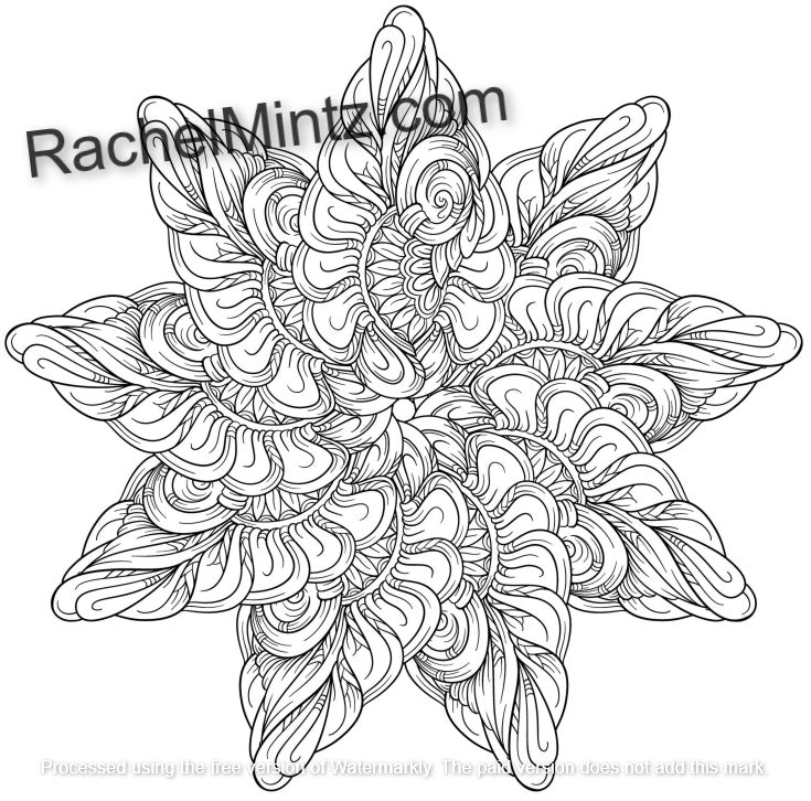 Mandala Stars - Stress Relieving Patterns Coloring (PDF Book)