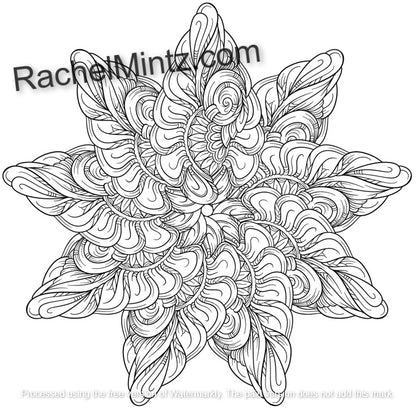 Mandala Stars - Stress Relieving Patterns Coloring (PDF Book)