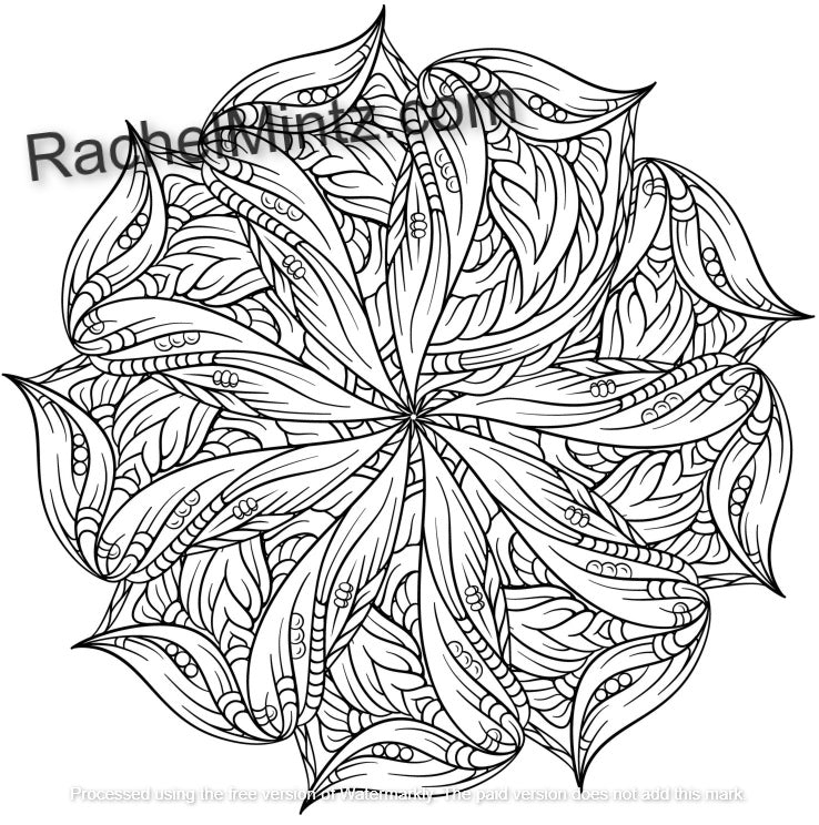 Mandala Stars - Stress Relieving Patterns Coloring (PDF Book)