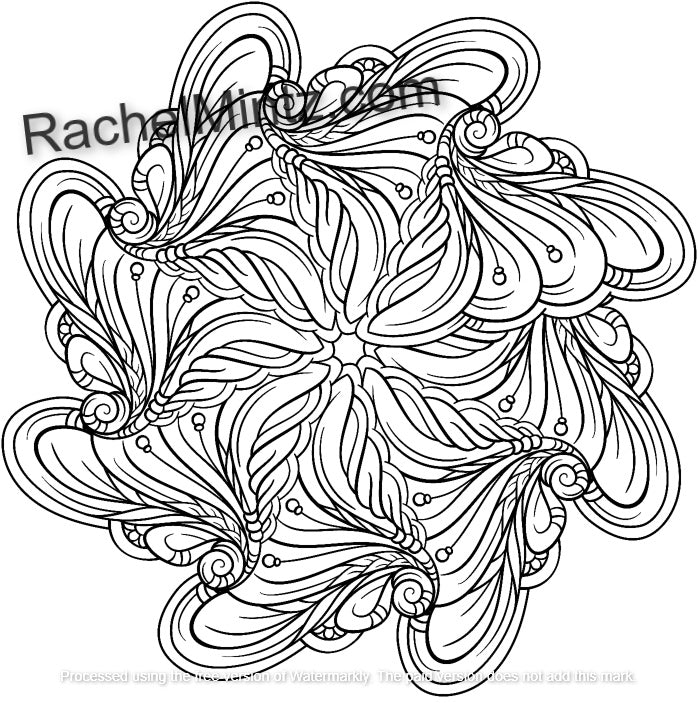 Mandala Stars - Stress Relieving Patterns Coloring (PDF Book)