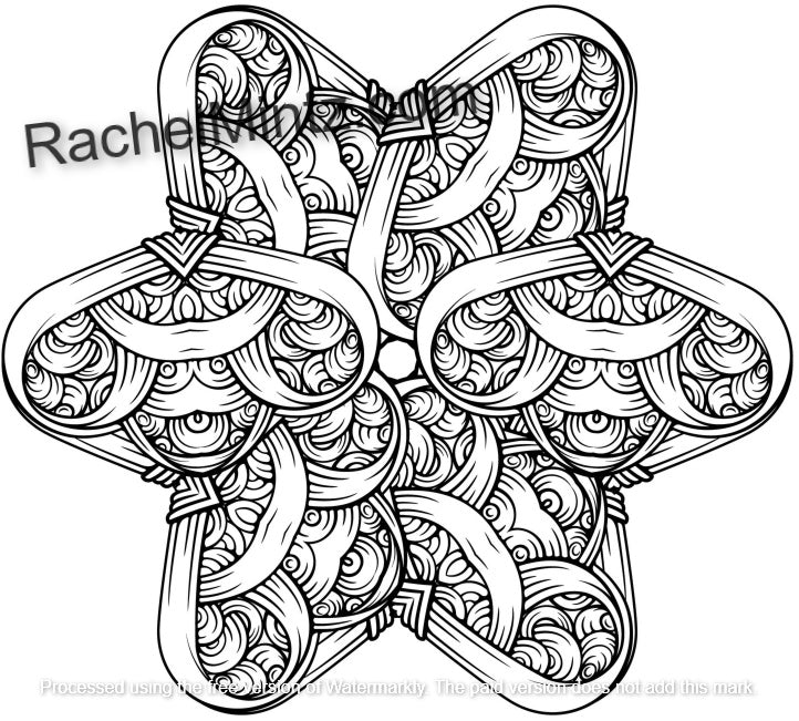 Mandala Stars - Stress Relieving Patterns Coloring (PDF Book)