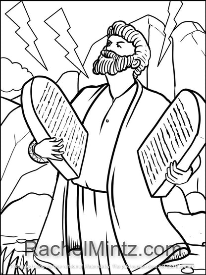 My Passover Coloring Book For Kids - The Haggadah Story To Color (PDF Book)