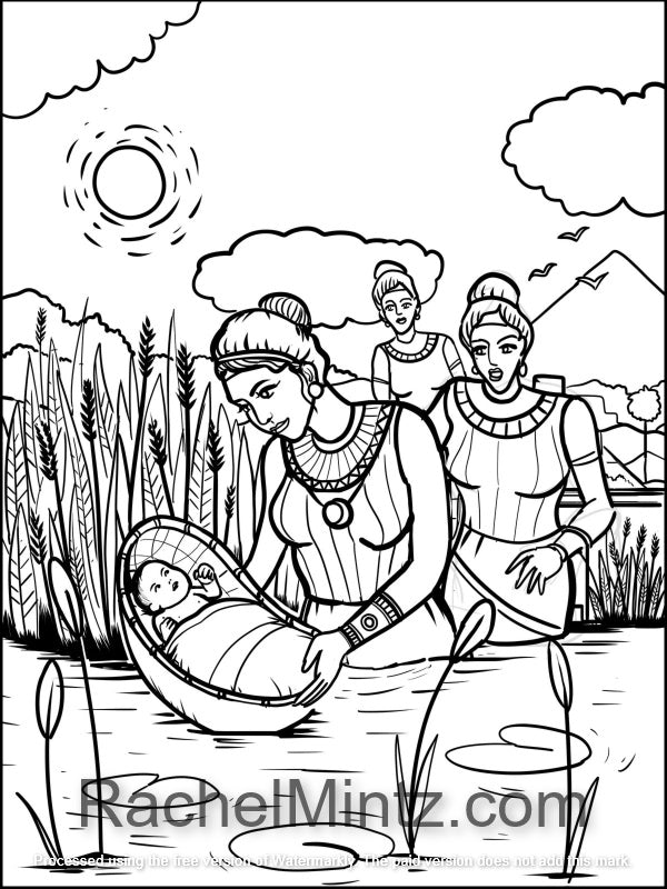 My Passover Coloring Book For Kids - The Haggadah Story To Color (PDF Book)