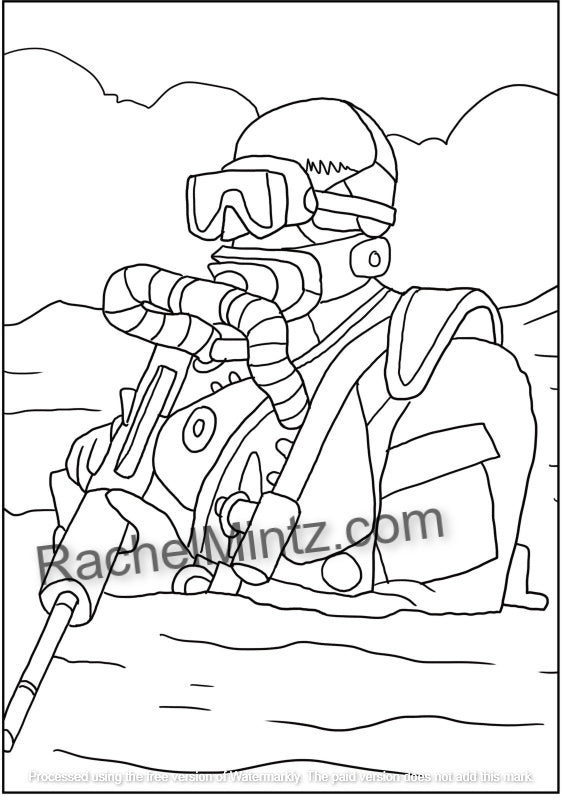 Navy SEALS Military Coloring Book, Navy Seals in Action - For Ages 8+ (PDF Book)