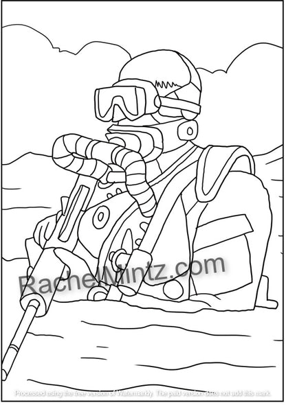 Navy SEALS Military Coloring Book, Navy Seals in Action - For Ages 8+ (PDF Book)