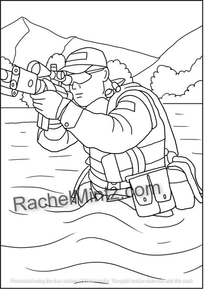 Navy SEALS Military Coloring Book, Navy Seals in Action - For Ages 8+ (PDF Book)