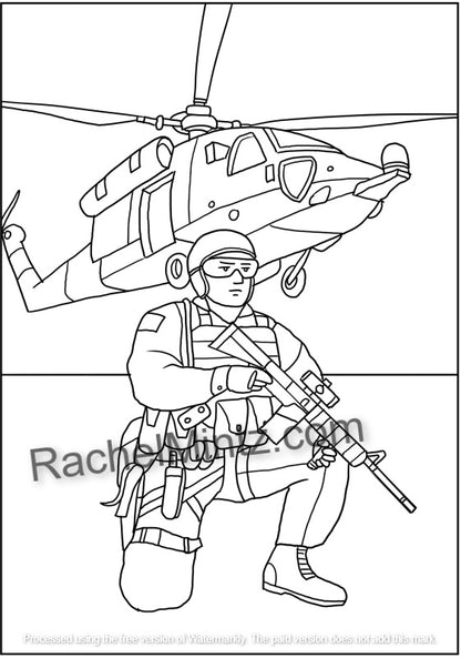 Navy SEALS Military Coloring Book, Navy Seals in Action - For Ages 8+ (PDF Book)