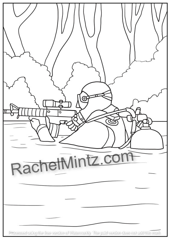 Navy SEALS Military Coloring Book, Navy Seals in Action - For Ages 8+ (PDF Book)