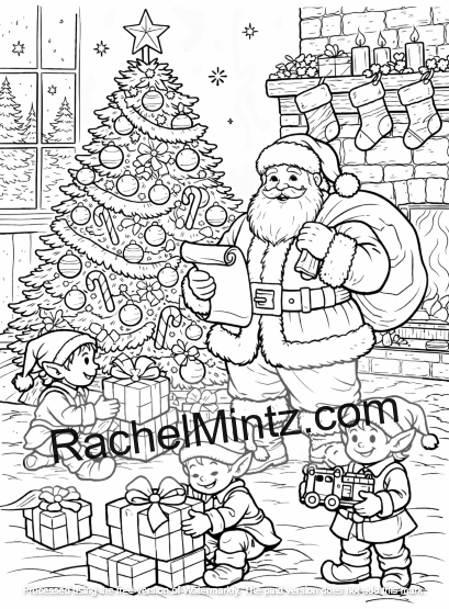 Christmas Coloring Gift From Rachel Mintz's Shop
