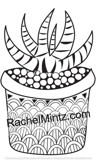 pot plant coloring pages Spines