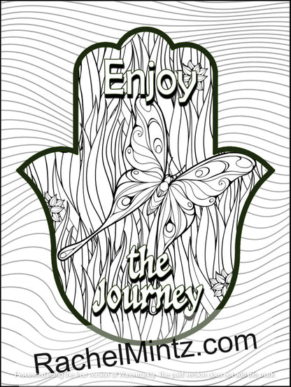 Spiritual Hamsa - Inspiring Words & Blessings - Adults Coloring Book (PDF Book)