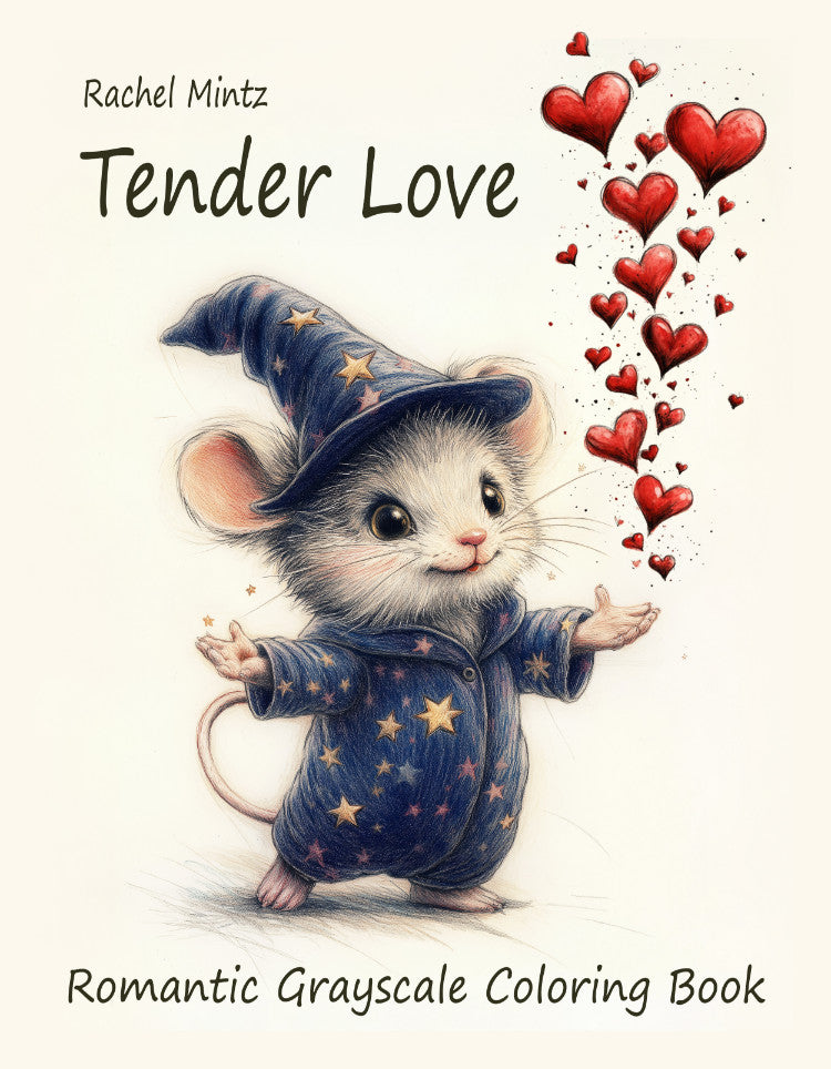 Tender Love - Romantic Grayscale Coloring Book (PDF Book)