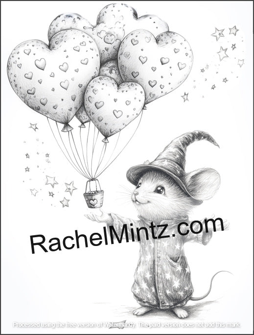 Tender Love - Romantic Grayscale Coloring Book (PDF Book)