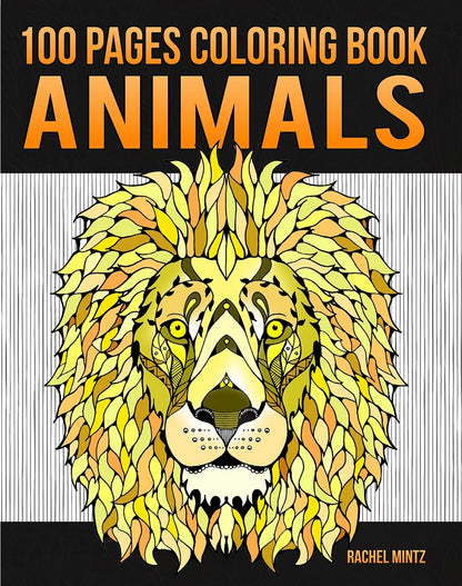 100 Animals - Huge Collection of Wildlife, Birds, Marine Life - PDF Coloring Book