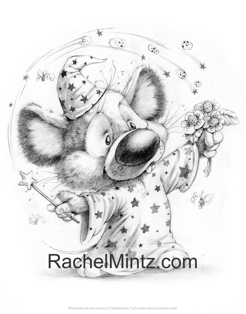 100 Cute Grayscales - Adorable Sweet Coloring Pages (Digital PDF Book)