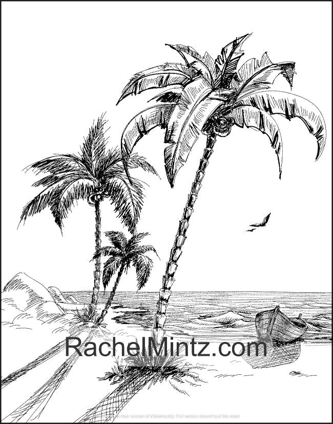 100 Landscapes Coloring Book - Realistic & Picturesque Nature Outdoors (Digital PDF Book) Rachel Mintz
