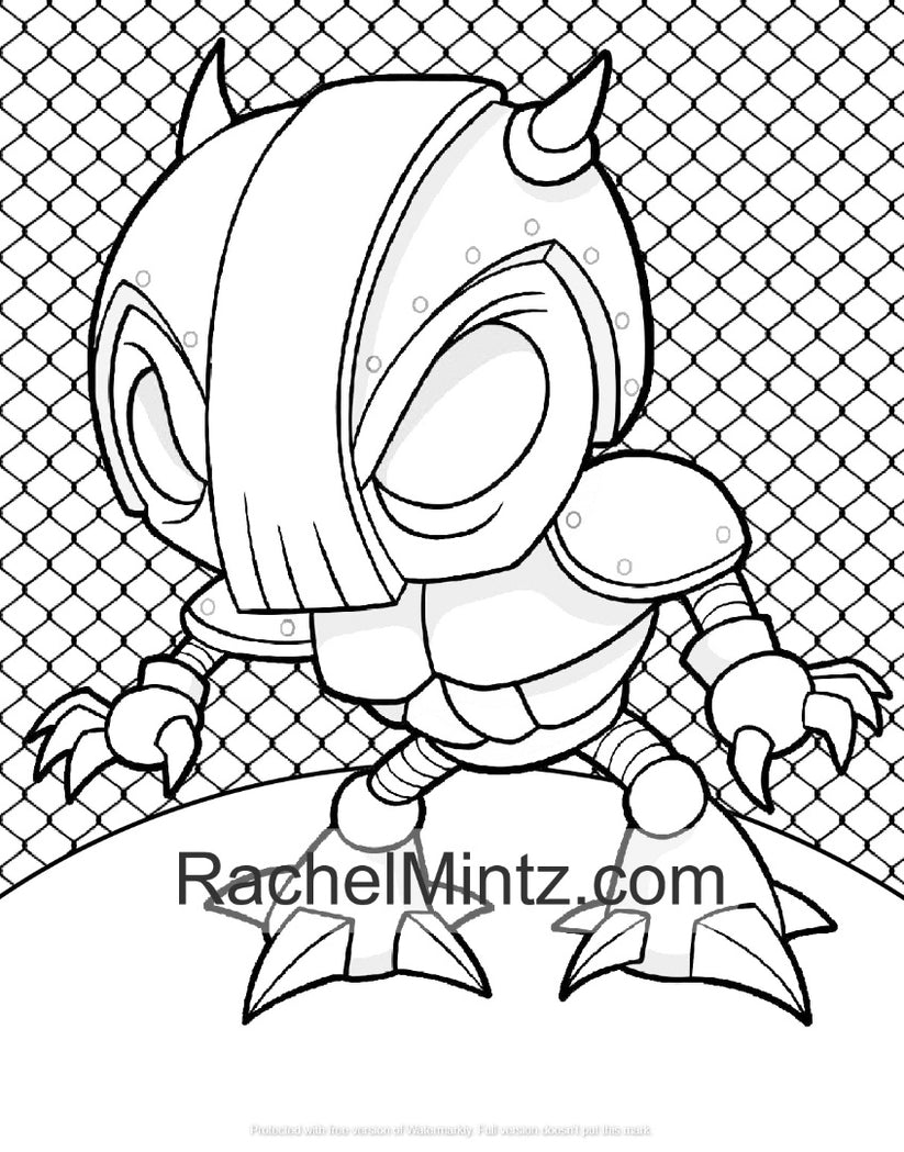 100 Ninja Robots Coloring Pages For Kids Ages 5-9 - Dinosaurs, Dragons ...