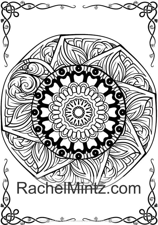 120 Unusual Mandala Designs Coloring Book For Adults Relaxation (Digital Format)
