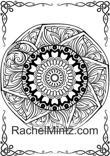 120 Unusual Mandala Designs Coloring Book For Adults Relaxation (Digital Format)