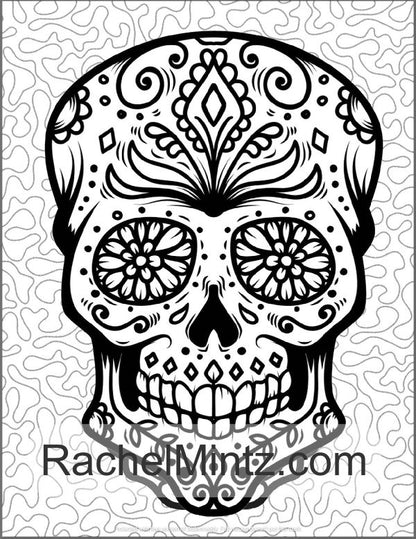 130 Sugar Skulls Coloring Book For Adults - Huge Collection of 'Day of The Dead' Skulls Rachel Mintz