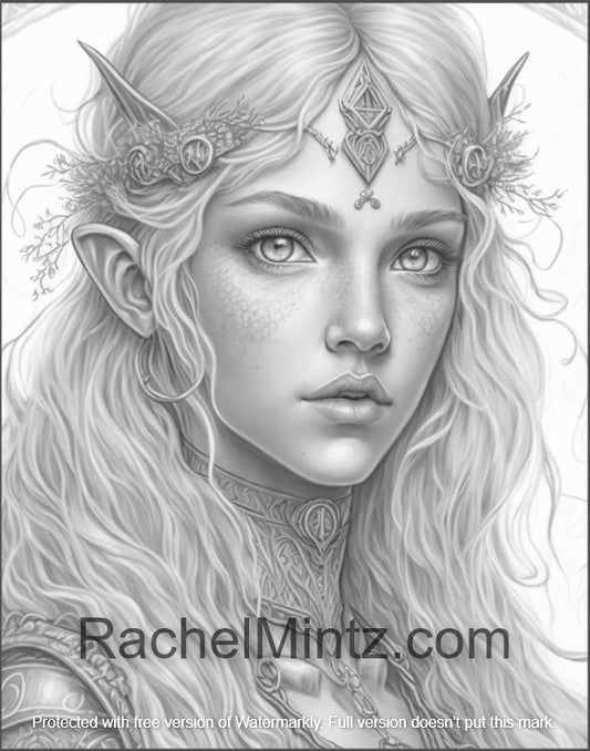 The Elf of Paladin - Elf Princess Coloring Page (PDF)