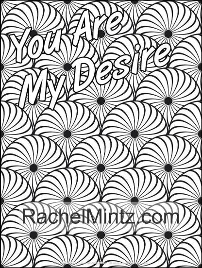 33 Love Phrases To Express Love - Repetitive Geometrical Seamless Anti Stress Designs (PDF Coloring Book)