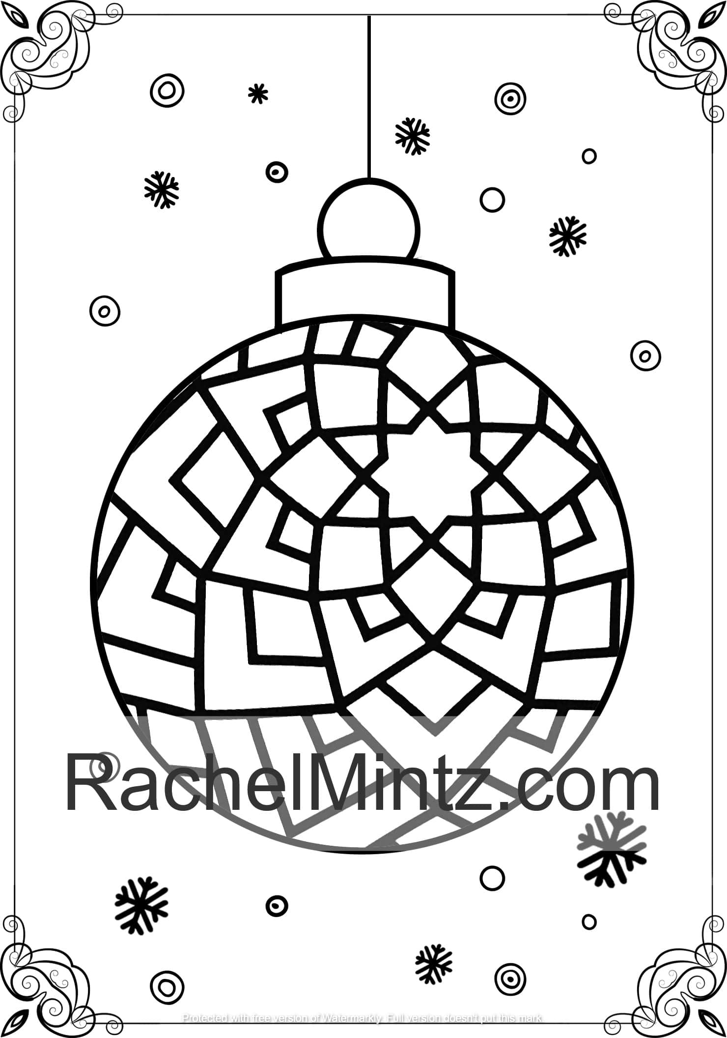 Printable Christmas Ornaments To Color Printable Christmas Ornaments To Color