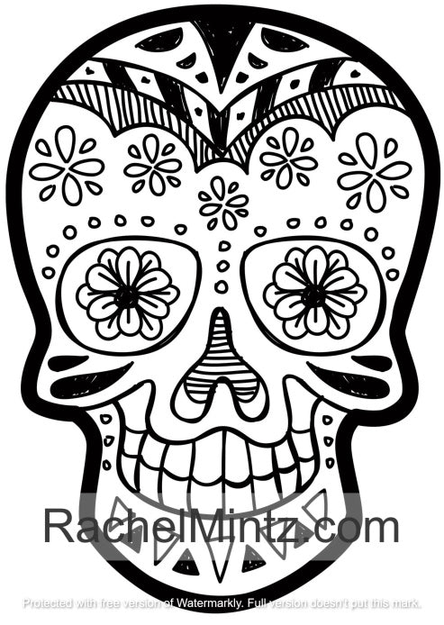 Amigos - Sugar Skulls, PDF Coloring Book