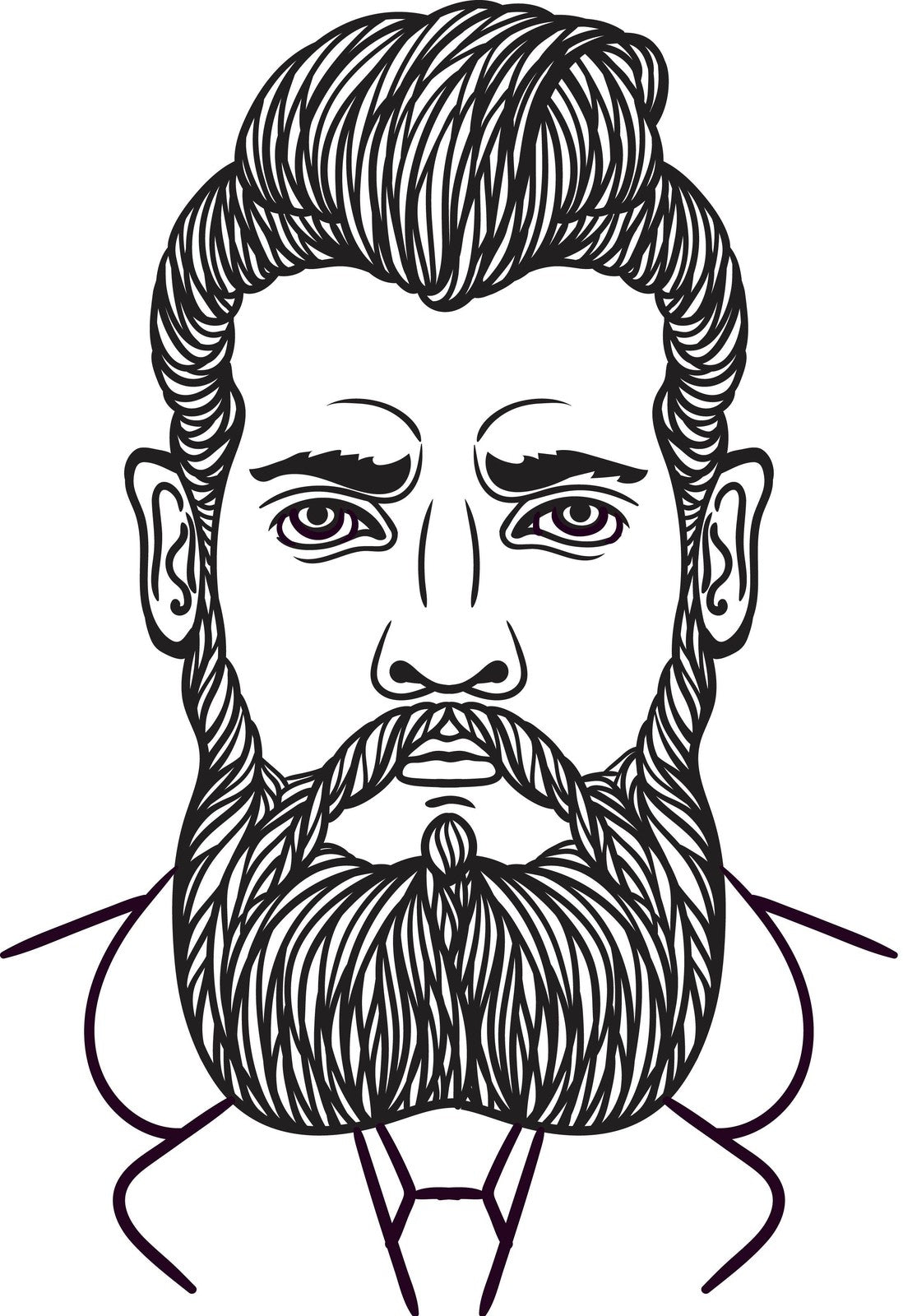 Just Beards - Coloring Book - Bearded Men, Hipsters, Tough Guys, Groom ...